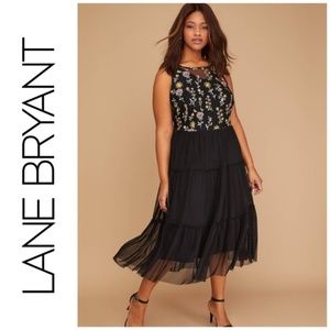 Lane Bryant Plus Size Dress Floral Bodice Size 24